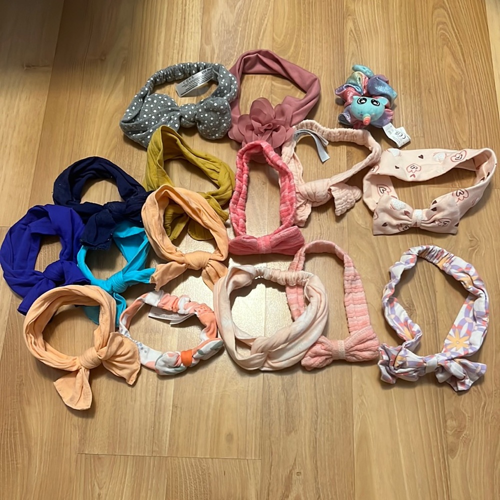 Headband bundle Set Of 16 assorted Infant/Toddler Headbands and scrunchy